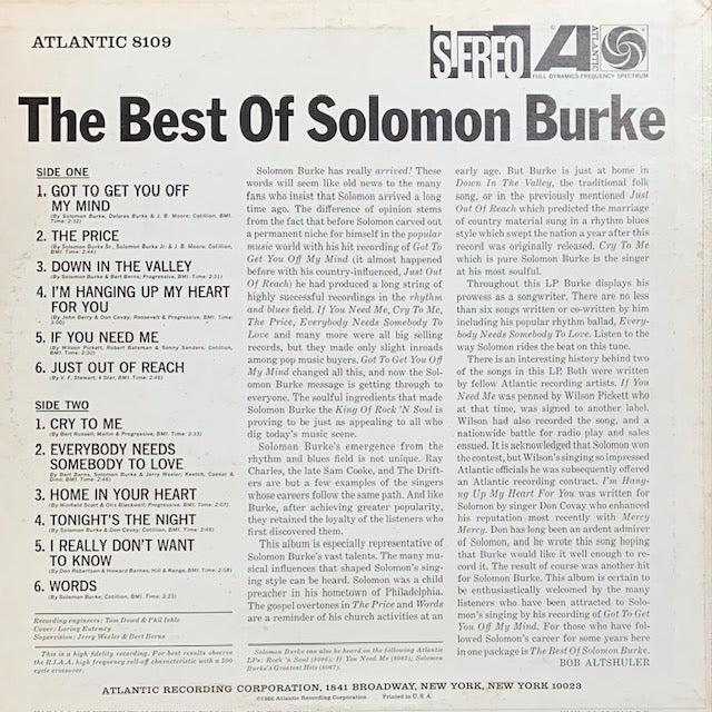 Solomon Burke - The Best Of Solomon Burke