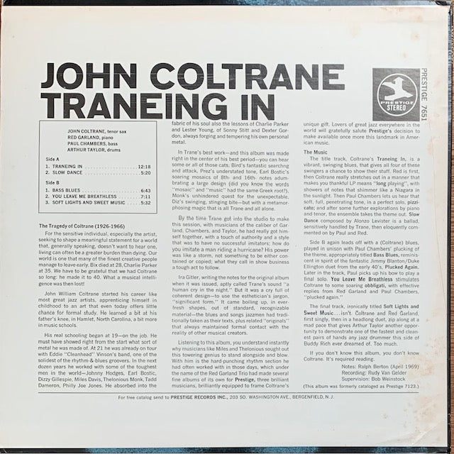 John Coltrane - Traneing In