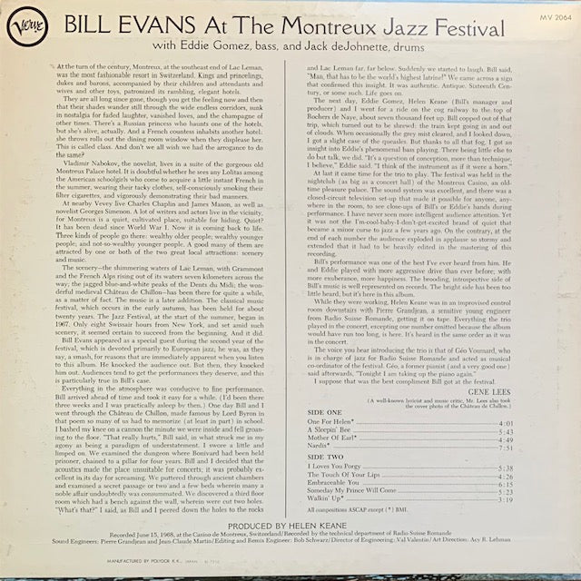 Bill Evans - At The Montreux Jazz Festival