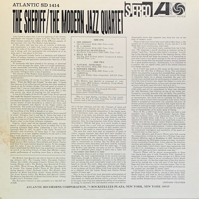 Modern Jazz Quartet - The Sheriff