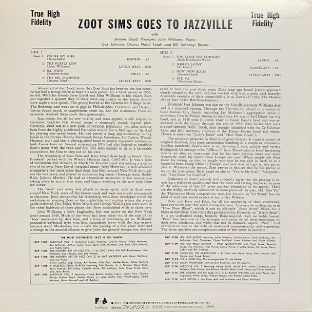 Zoot Sims - Goes To Jazzville