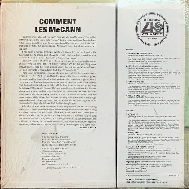 Les McCann - Comment