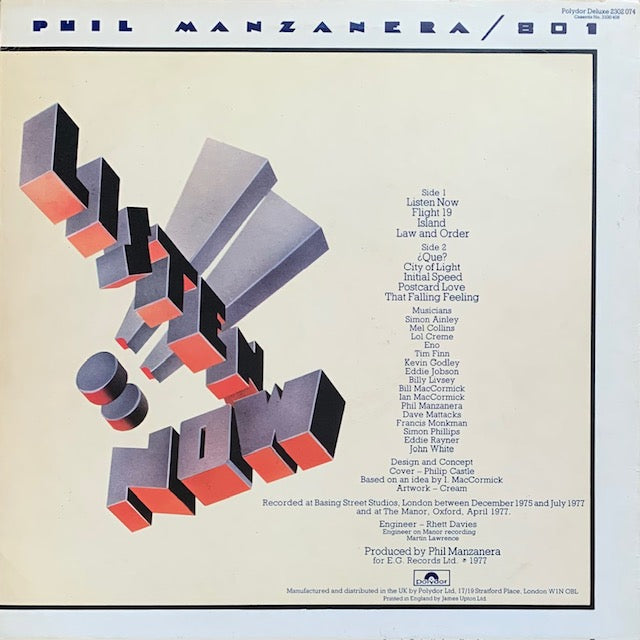 Phil Manzanera / 801 - Listen Now