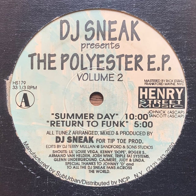 DJ Sneak - The Polyester E.P. Volume 2