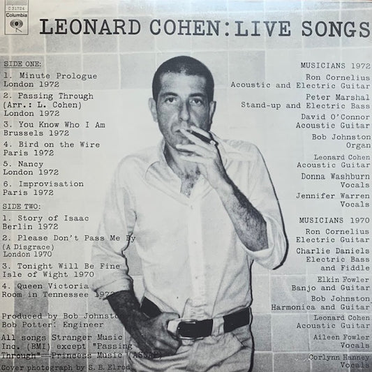Leonard Cohen - Live Songs