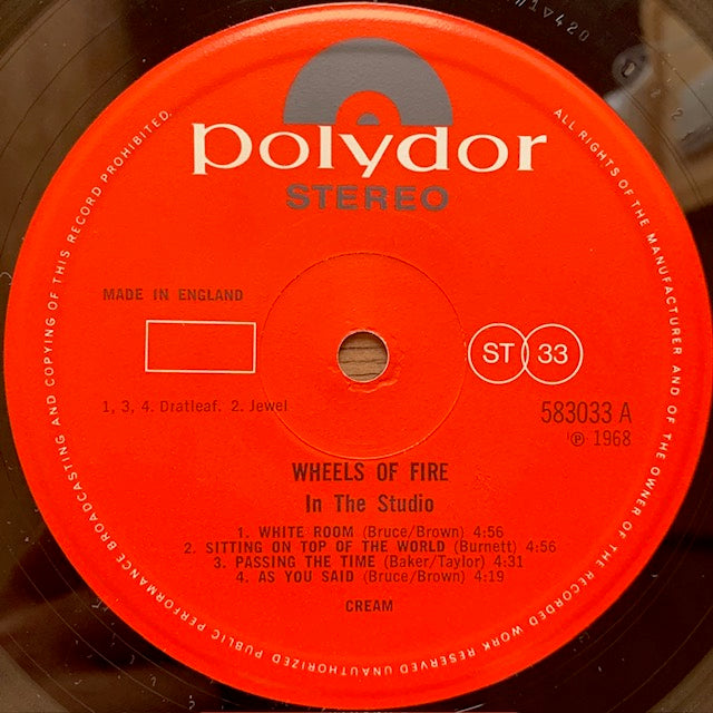 Cream - Wheels Of Fire - In The Studio