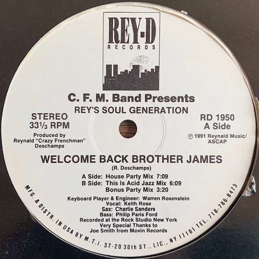 Rey's Soul Generation - Welcome Back Brother James