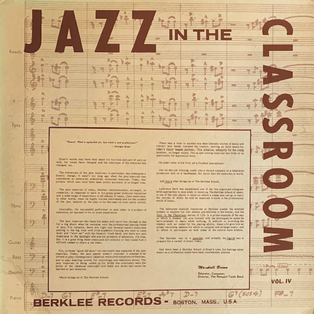 Jazz In The Classroom - Vol. IV