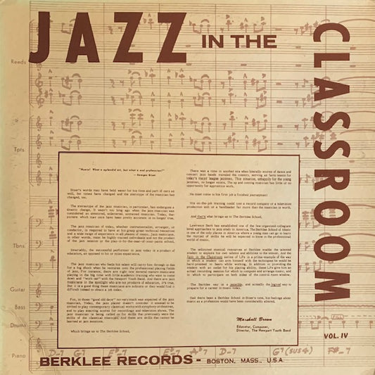 Jazz In The Classroom - Vol. IV