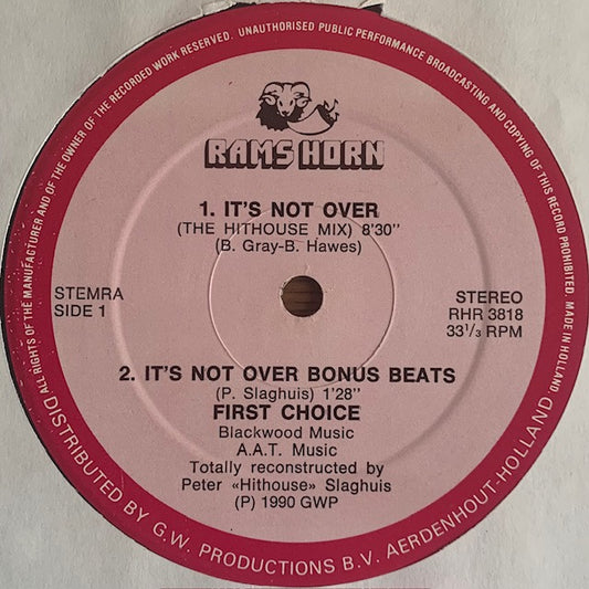 First Choice - It's Not Over (The Hithouse Mix)
