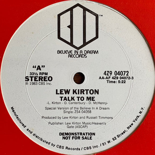 Lew Kirton - Talk To Me