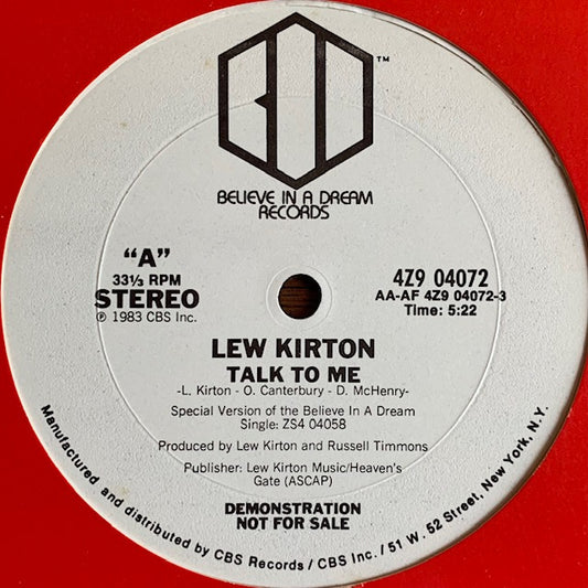 Lew Kirton - Talk To Me