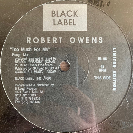 Robert Owens - Too Much For Me