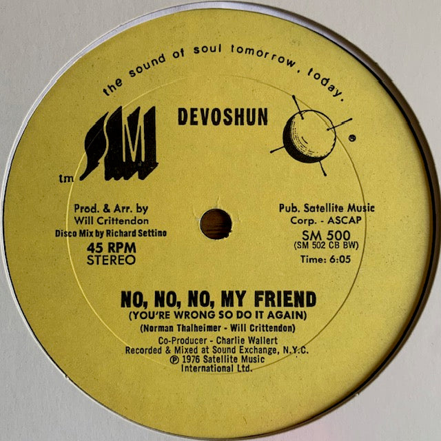 Devoshun - No, No, No, My Friend (You're Wrong So Do It Again)
