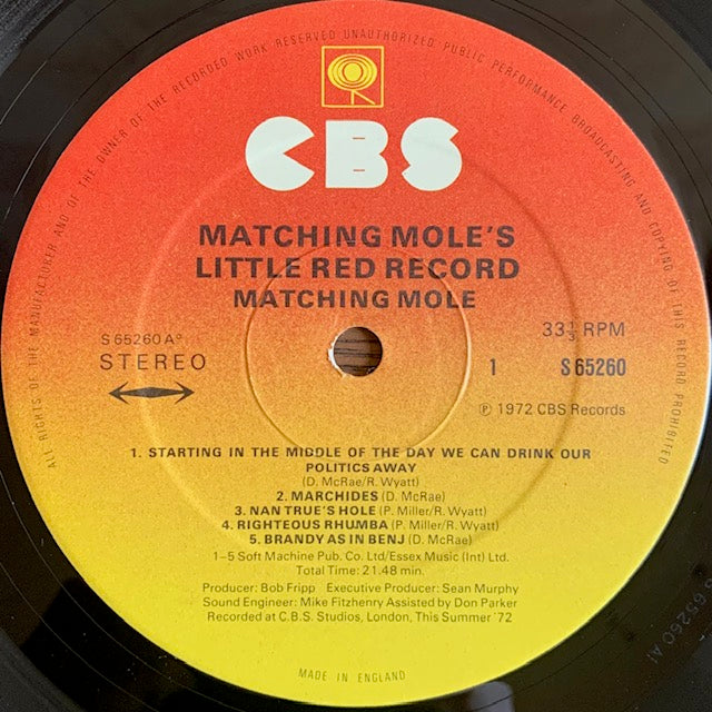Matching Mole - Matching Mole's Little Red Record