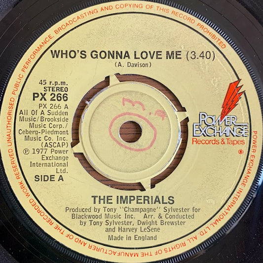 Imperials - Who's Gonna Love Me [7”]