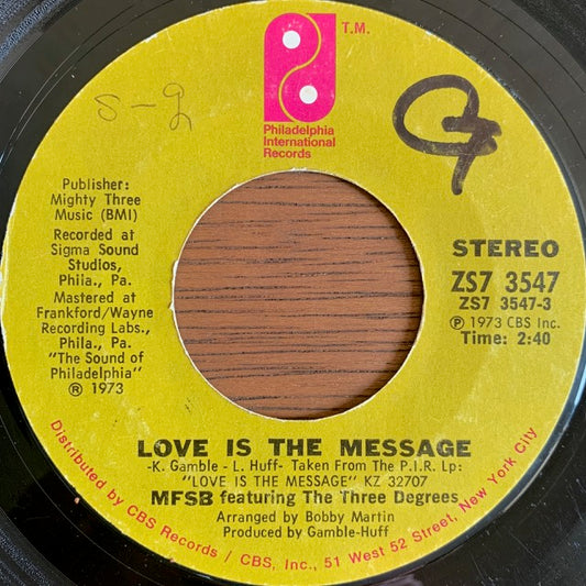 MFSB - Love Is The Message [7”]
