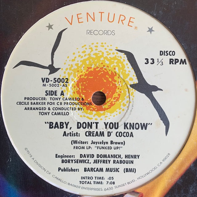 Creme D'Cocoa - Baby, Don't You Know