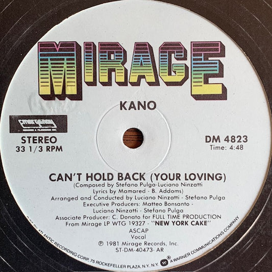 Kano - Can't Hold Back (Your Loving)