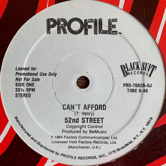 52nd Street - Can't Afford