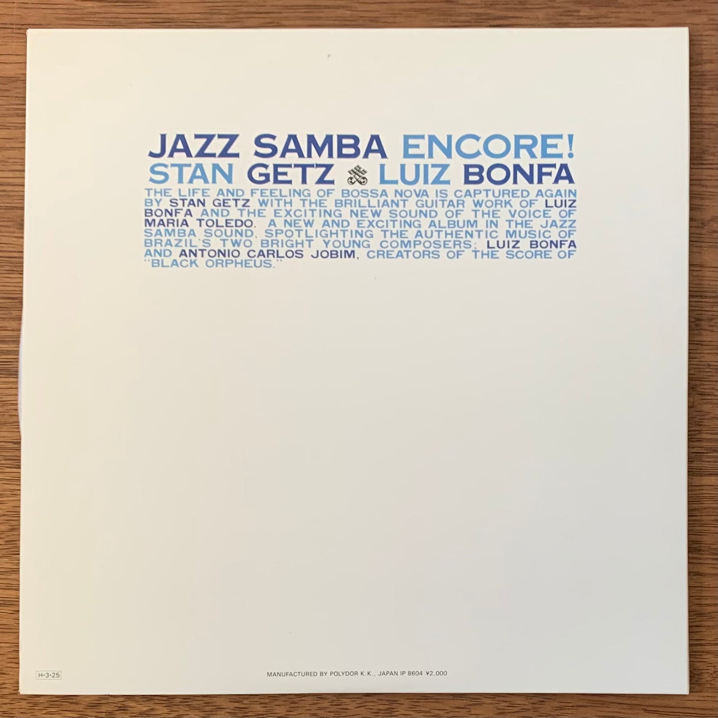 Stan Getz / Luiz Bonfá-Jazz Samba Encore!