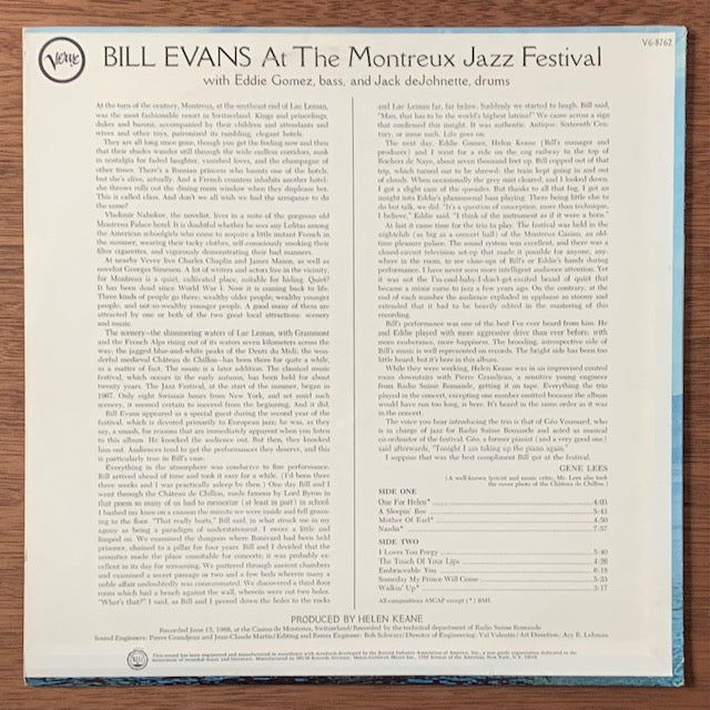 Bill Evans-At The Montreux Jazz Festival