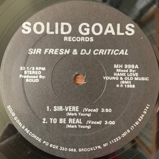 Sir Fresh & DJ Critical-Sir-Vere