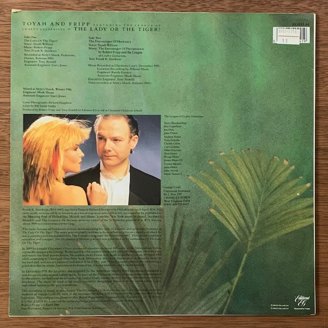 Toyah And Fripp - The Lady Or The Tiger?