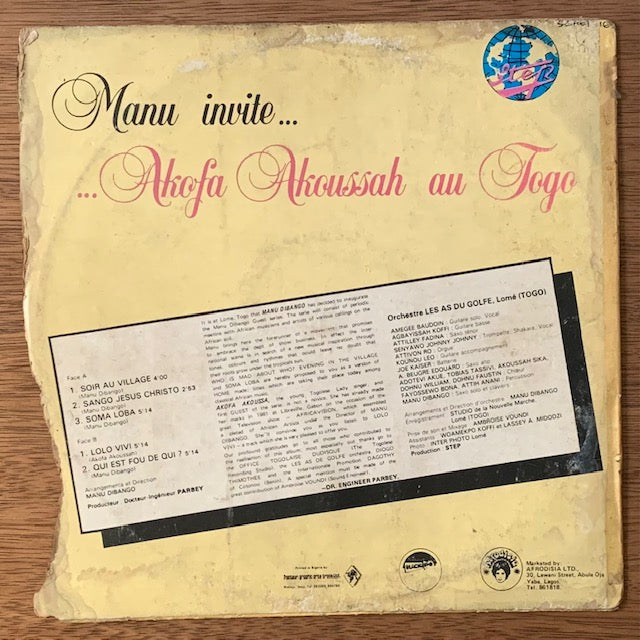 Manu Dibango / Akofa Akoussah-Manu Invite... Akofa Akoussah Au Togo