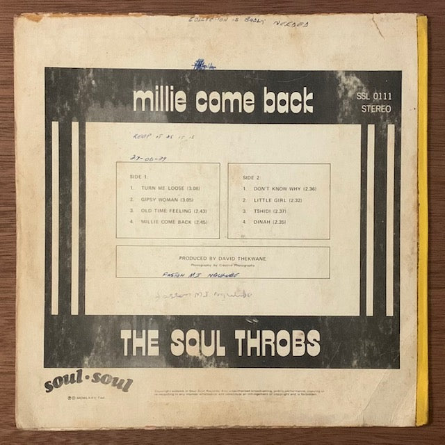 The Soul Throbs-Millie Come Back