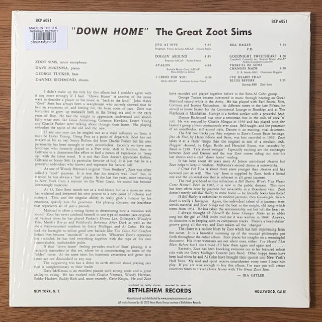 Zoot Sims-Down Home