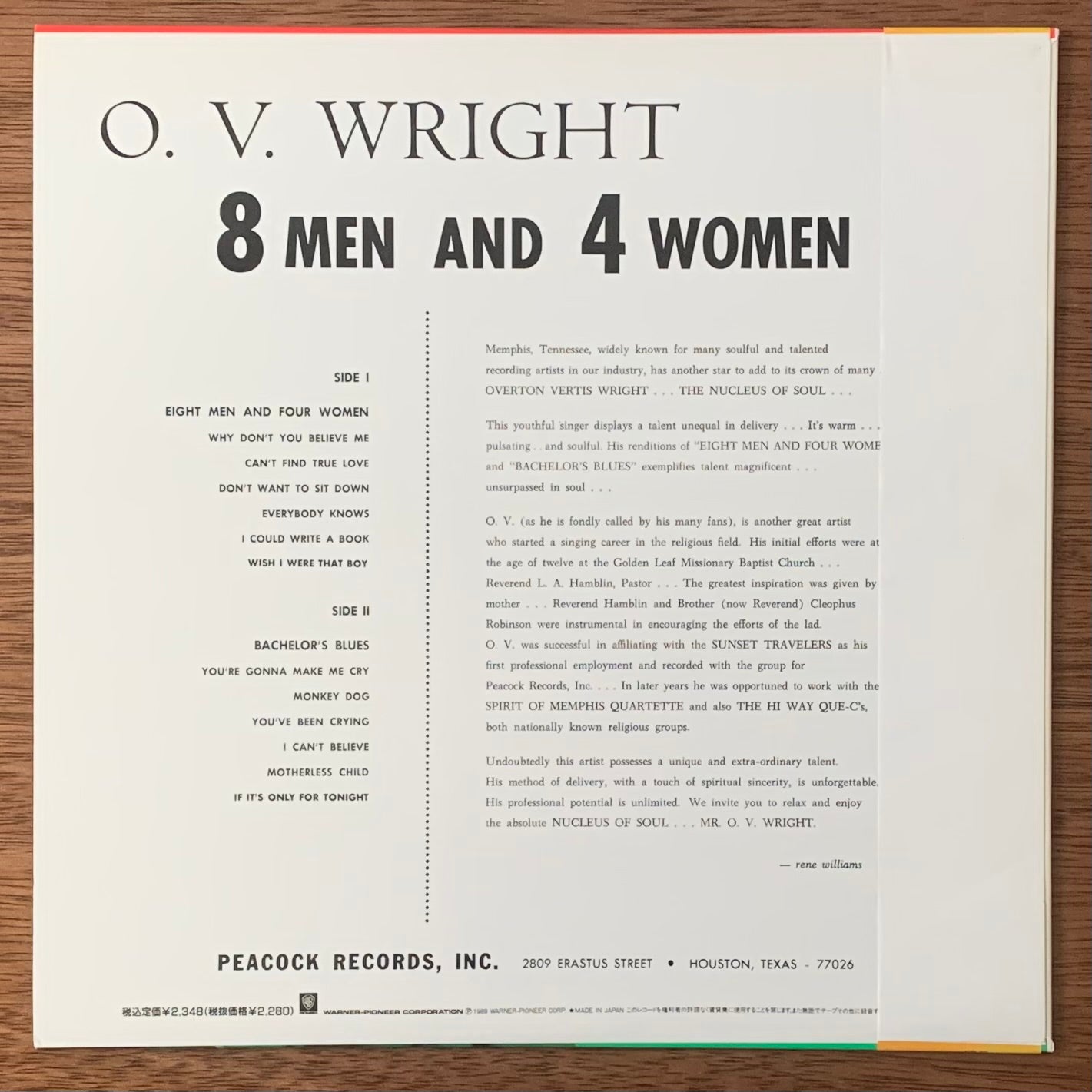 O.V. Wright-8 Men And 4 Women