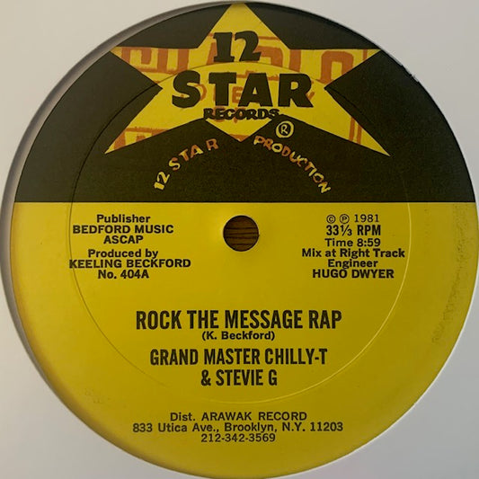 Grand Master Chilly-T & Stevie G - Rock The Message Rap