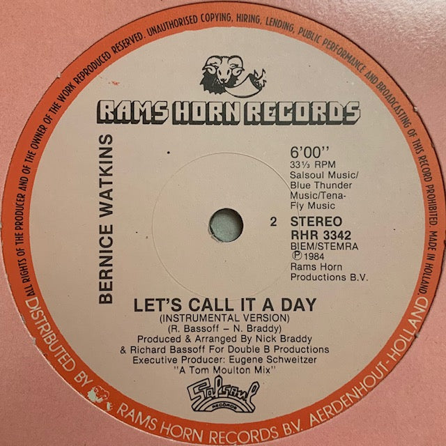 Bernice Watkins - Let's Call It A Day