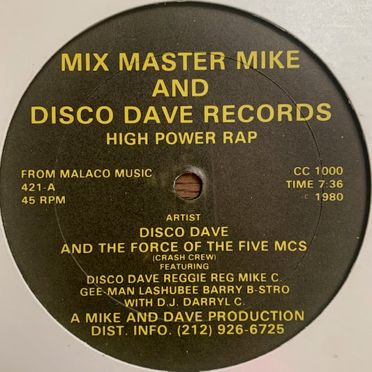 Disco Dave And The Force Of The 5 MCs - High Power Rap