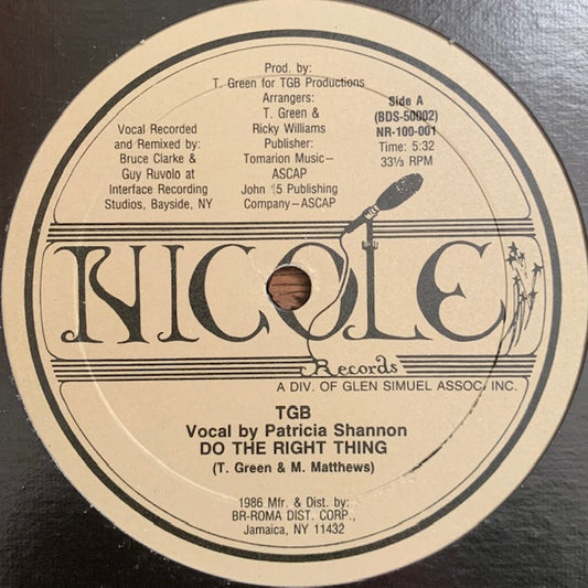 TGB - Do The Right Thing