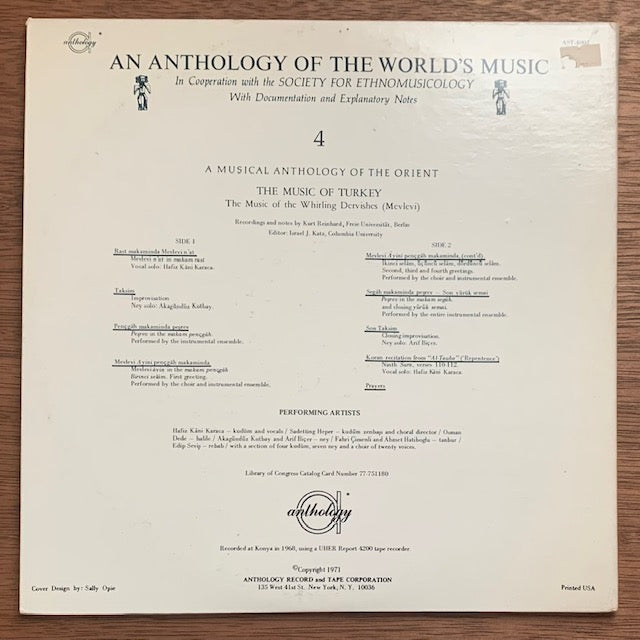 An Anthology Of The World's Music - Turkey