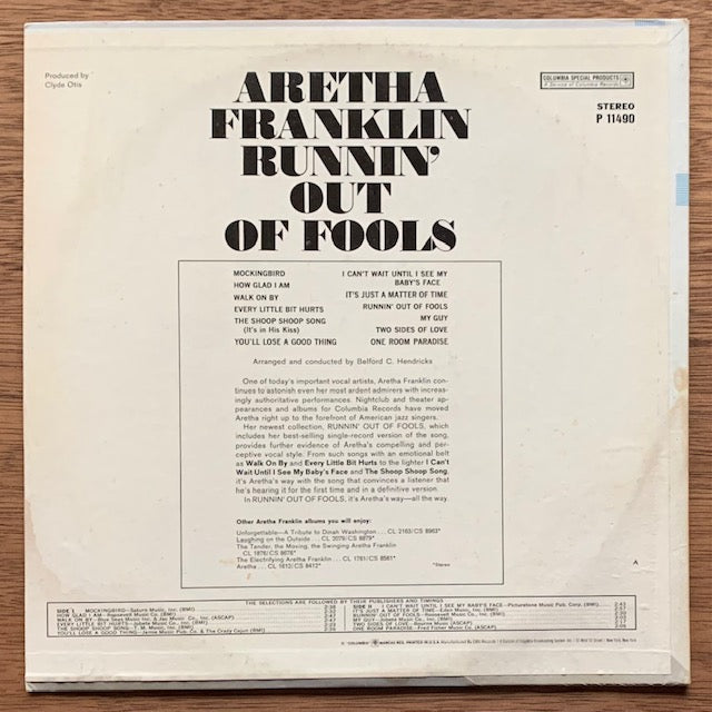 Aretha Franklin - Runnin' Out Of Fools